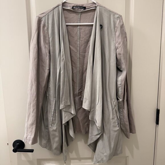 Blank NYC Sweaters - BLANKNYC Drape Front Jacket Cardigan Grey Size M Boho Layering